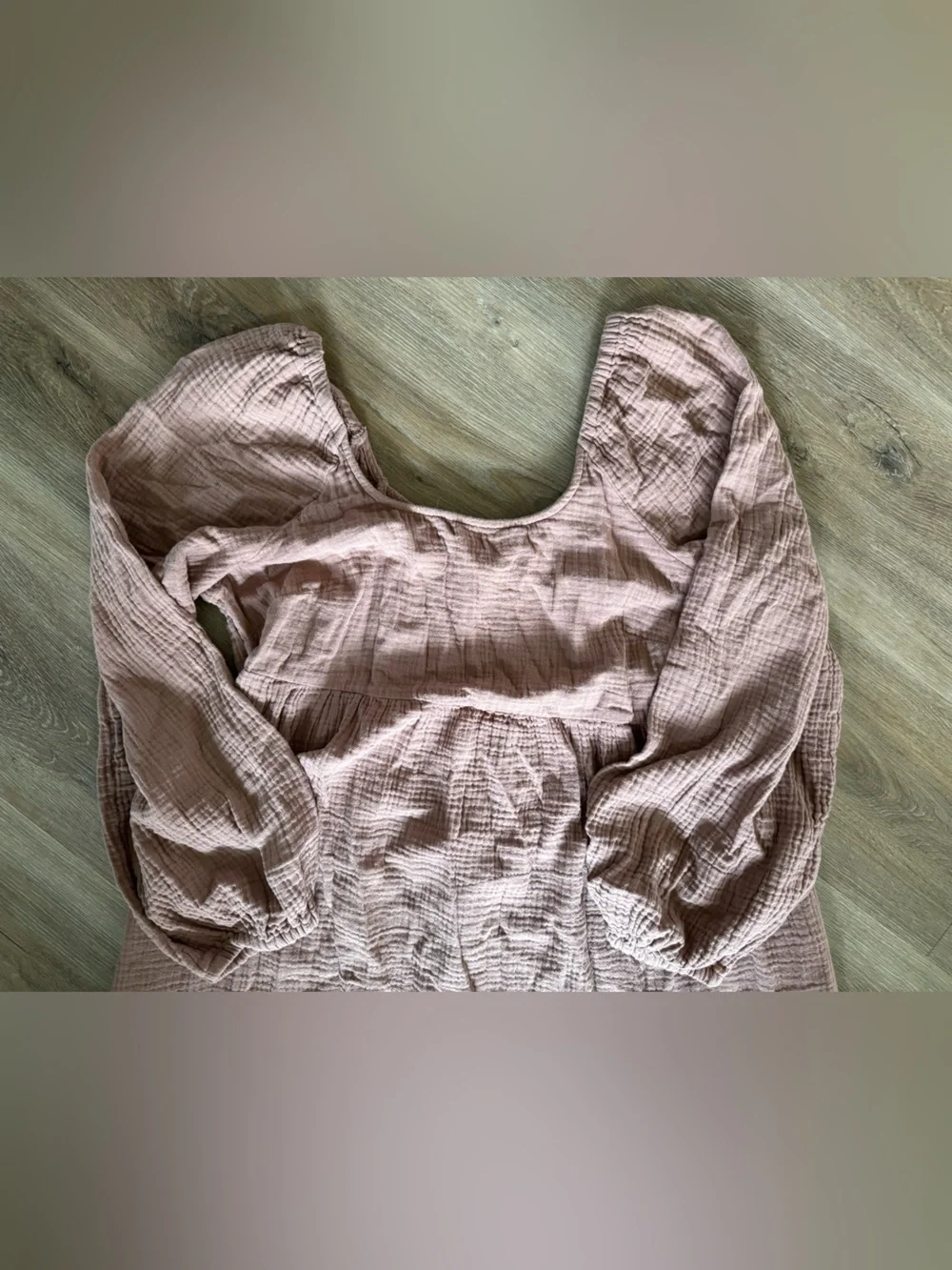 Women’s Square-Neck Long Sleeve Midi Dress - Dusty Rose